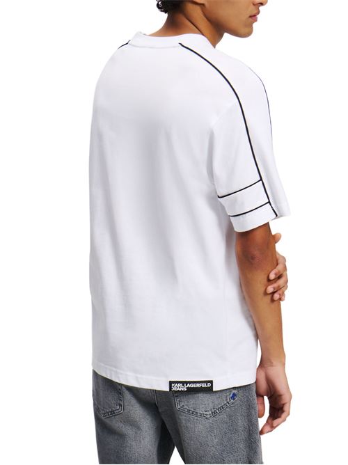 T-shirt uomo bianca in cotone Karl Lagerfeld jeans | A2M17052100